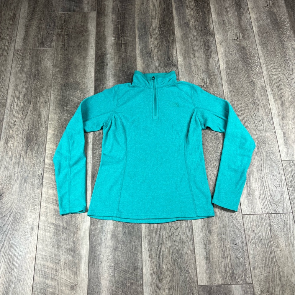 North Face Teal Quarter Zip